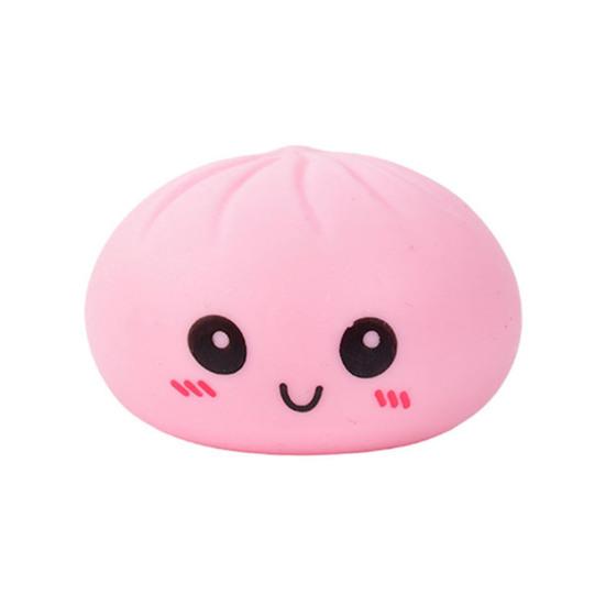 Stress Relief Steamed Bun Toy Portable Travel Slow Rising Smiling Bun Sensory Toy Kids Adults Soft