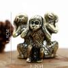 Brass Monkeys FigurinesNot Listening Not See Don't Say Desktop Wise Monkey Copper Crafts FengShui Ornaments Home Decoration Gift