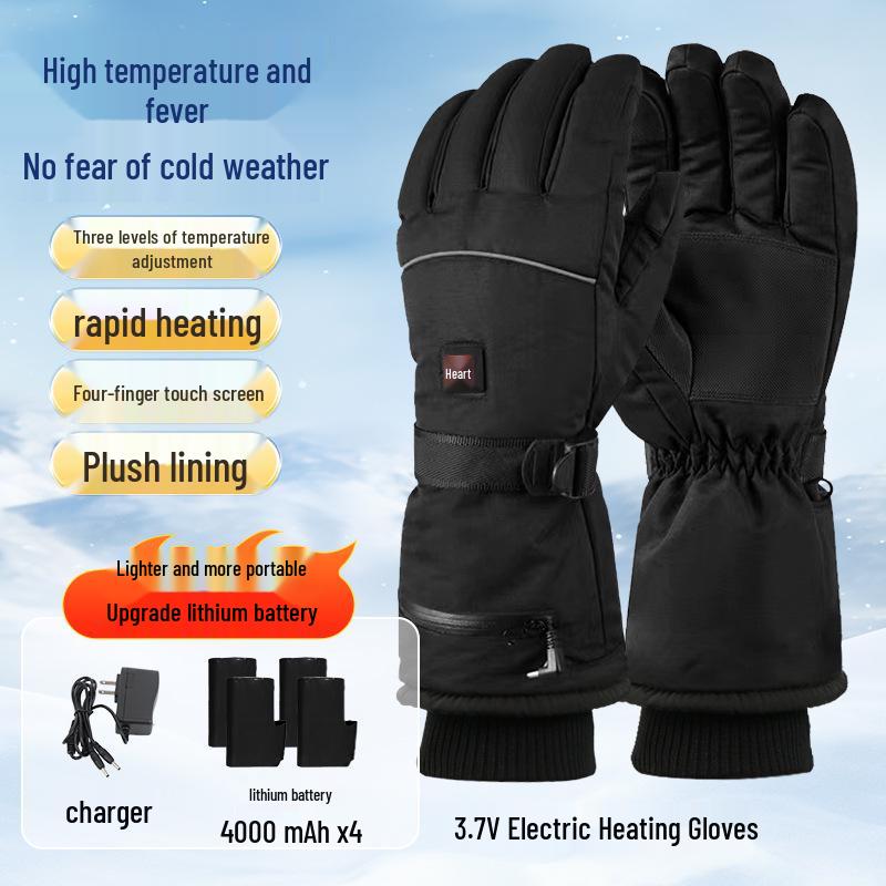 USB-wiederaufladbare beheizbare Motorradhandschuhe für die Winterfahrt