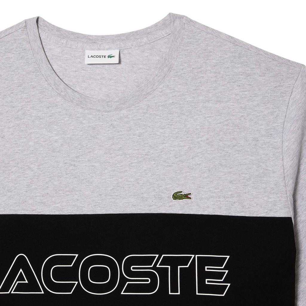 Lacoste Mens Colour Block Heavy Cotton Fitted T-Shirt
