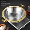 ZISIZ 304 Stainless Steel Three-Layer Split Hot Pot