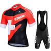 Herren Damen Radsport-Trikot-Set Kurzarm Fahrradbekleidung Atmungsaktiv Performance Wear