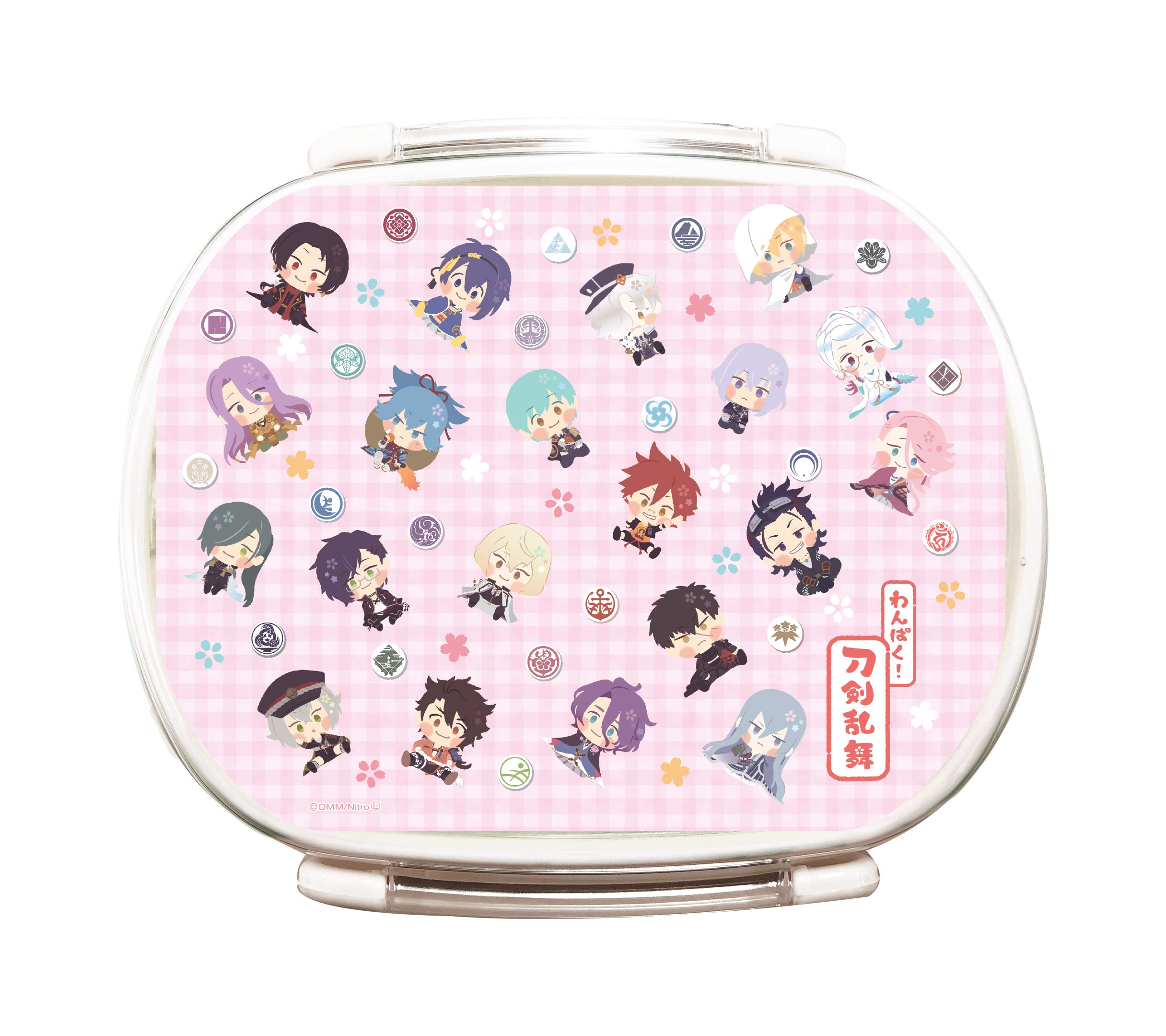

A3 Wanpaku! Touken Ranbu 01 All-Over Pattern Lunch Box, H130 x W160 x D48mm, Plastic, KLB-WTR-01