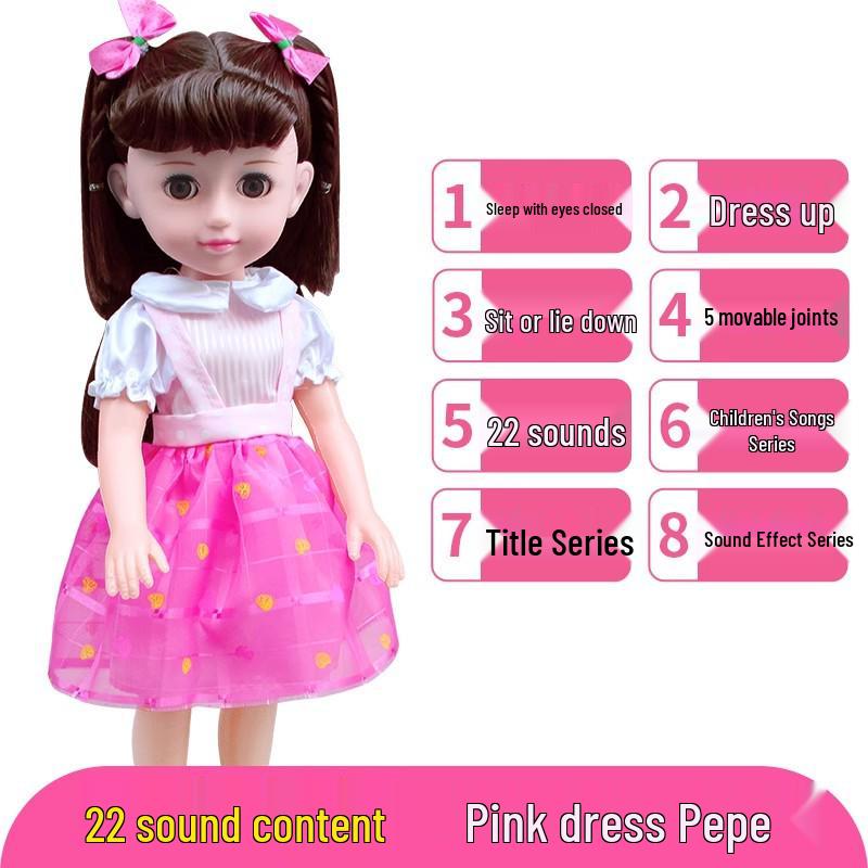 Conjunto de Boneca Inteligente Interativa com Roupas Trocáveis - Brinquedo de Princesa para Meninas, Presente de Aniversário Perfeito