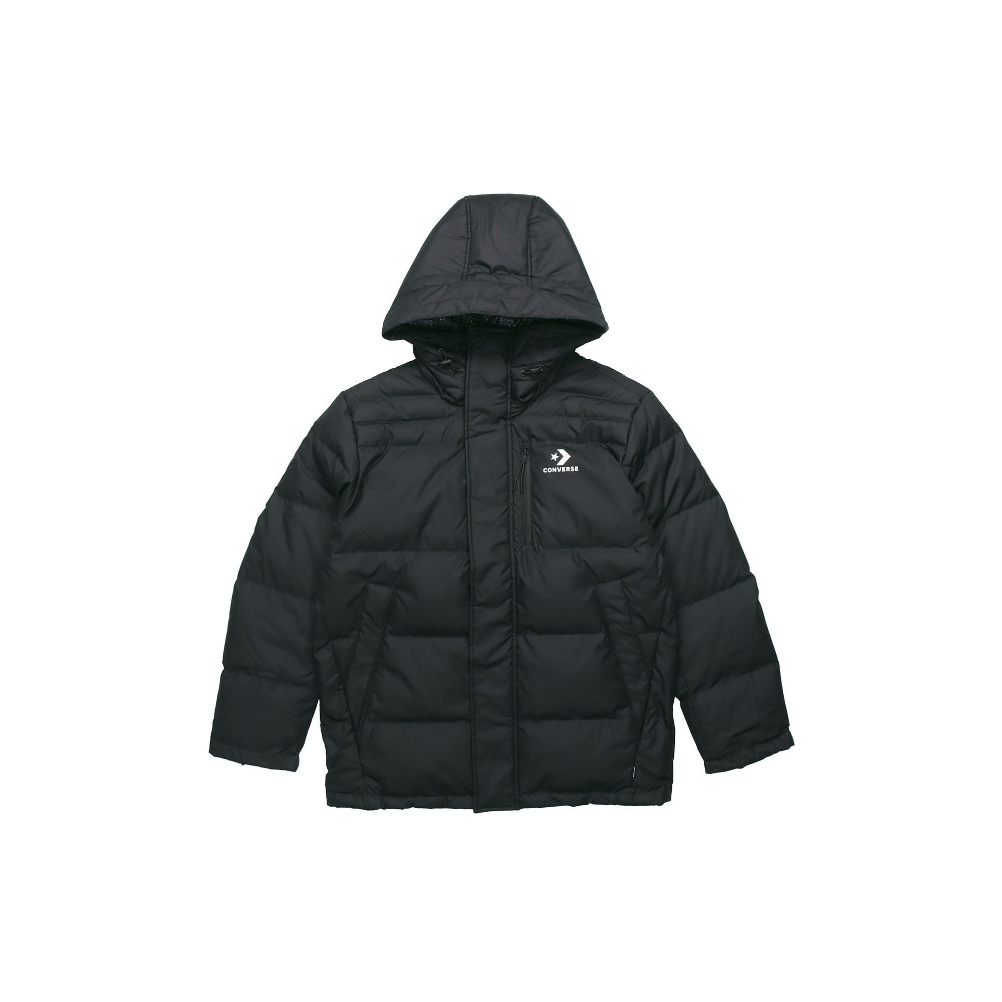 Converse Down Jackets Men`s Black Hooded
