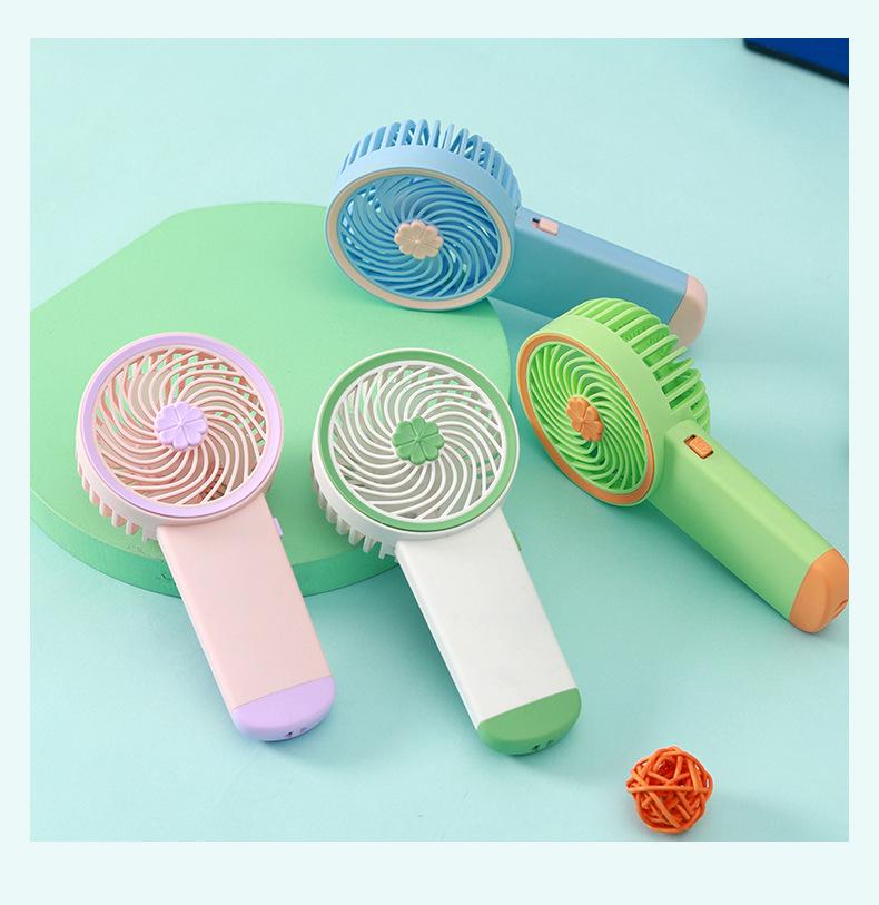 Cartoon USB Rechargeable Mini Handheld Fan with Custom Logo Foldable Handheld Fan