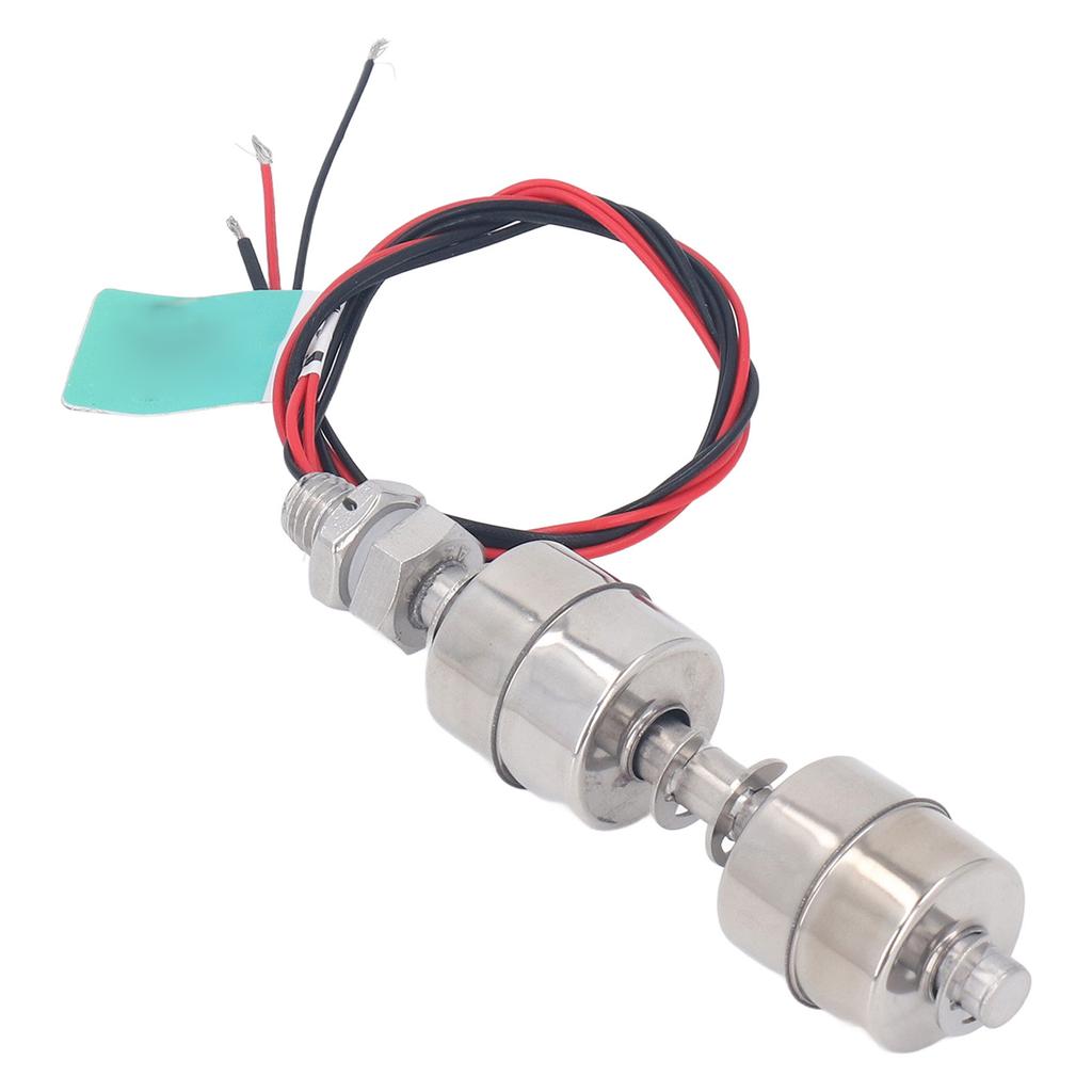 Float Switch Water Level Sensor 100mm Low Pressure Stainless Steel Double Ball Float Switch Sensor 0‑110V