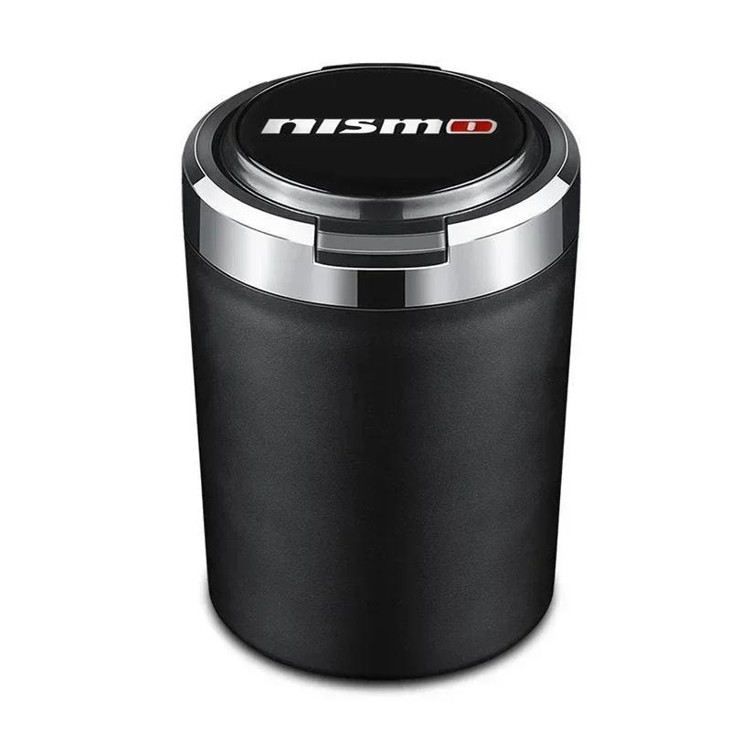 Car Cigarette Ashtray Cup With Lid With LED Light For Nissan Nismo Logo Tiida Teana Qashqai Juke X trail Note Almera Skyline