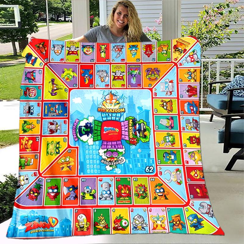 1pc Blanket Superthings1 Print Design, Lightweight Blanket for Sofa, Bed- Soft &Warm, Gift for All Seasons Like Christmas, Halloween