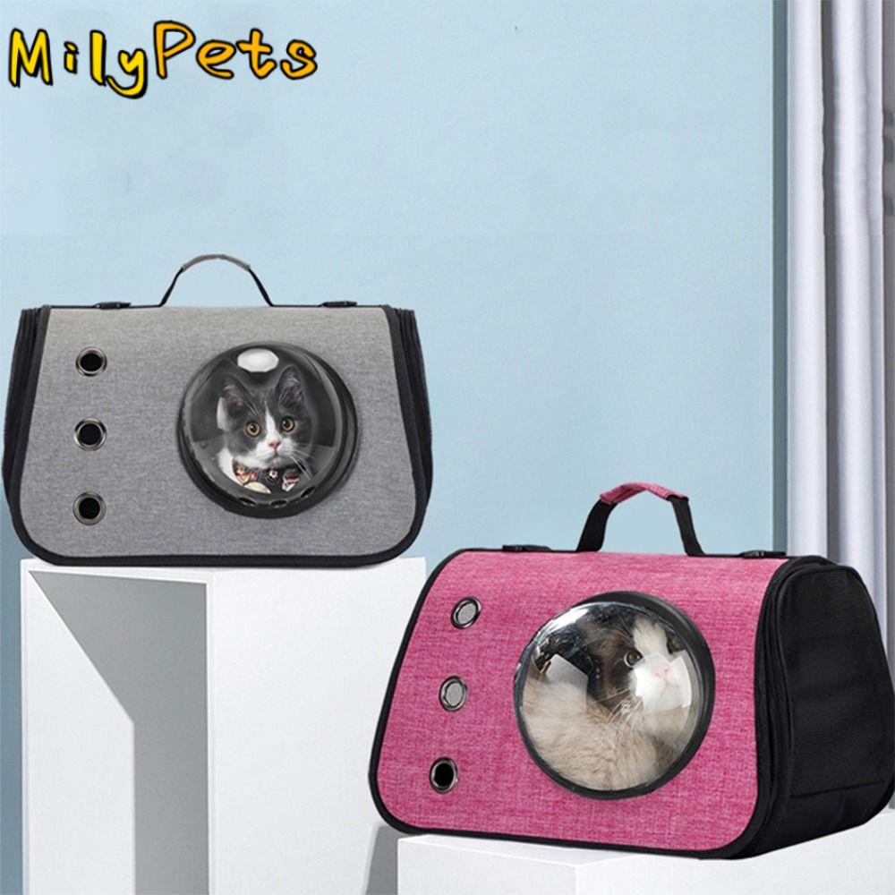 

Breathable Portable Pet Bag Large Capacity Comfortable Cat Carrying Bag Foldable Pet Handheld Bag For Cat Puppy Dog сірий