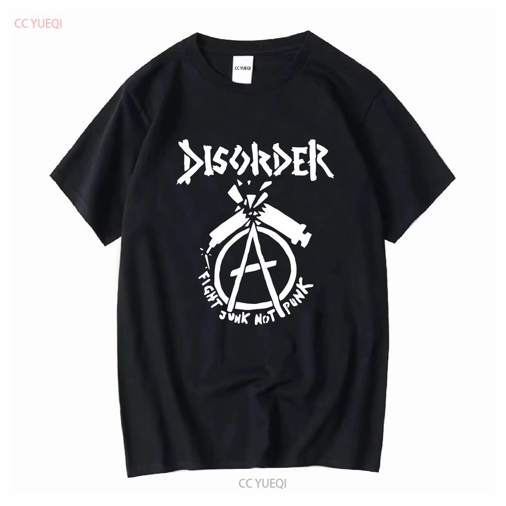Disorder Fight Junk Thrash hardcore Punk rock band T shirt long or short sleeves vintage Washed graphic Unisex fashion Stylish