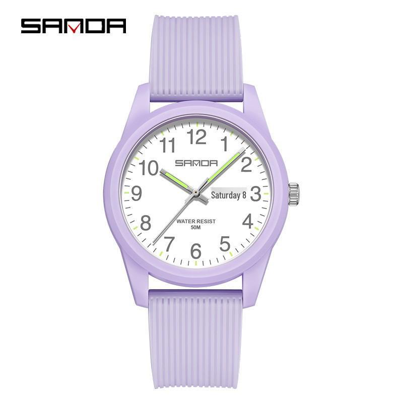 Orologio al Quarzo Impermeabile Sanda Unisex con Doppio Calendario e Display Luminoso