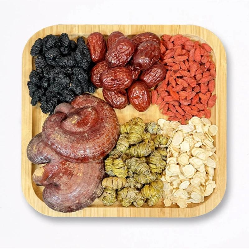 Herbal Tea for Health and Well-being Lingzhi, Tianma, American Ginseng Tea 50g