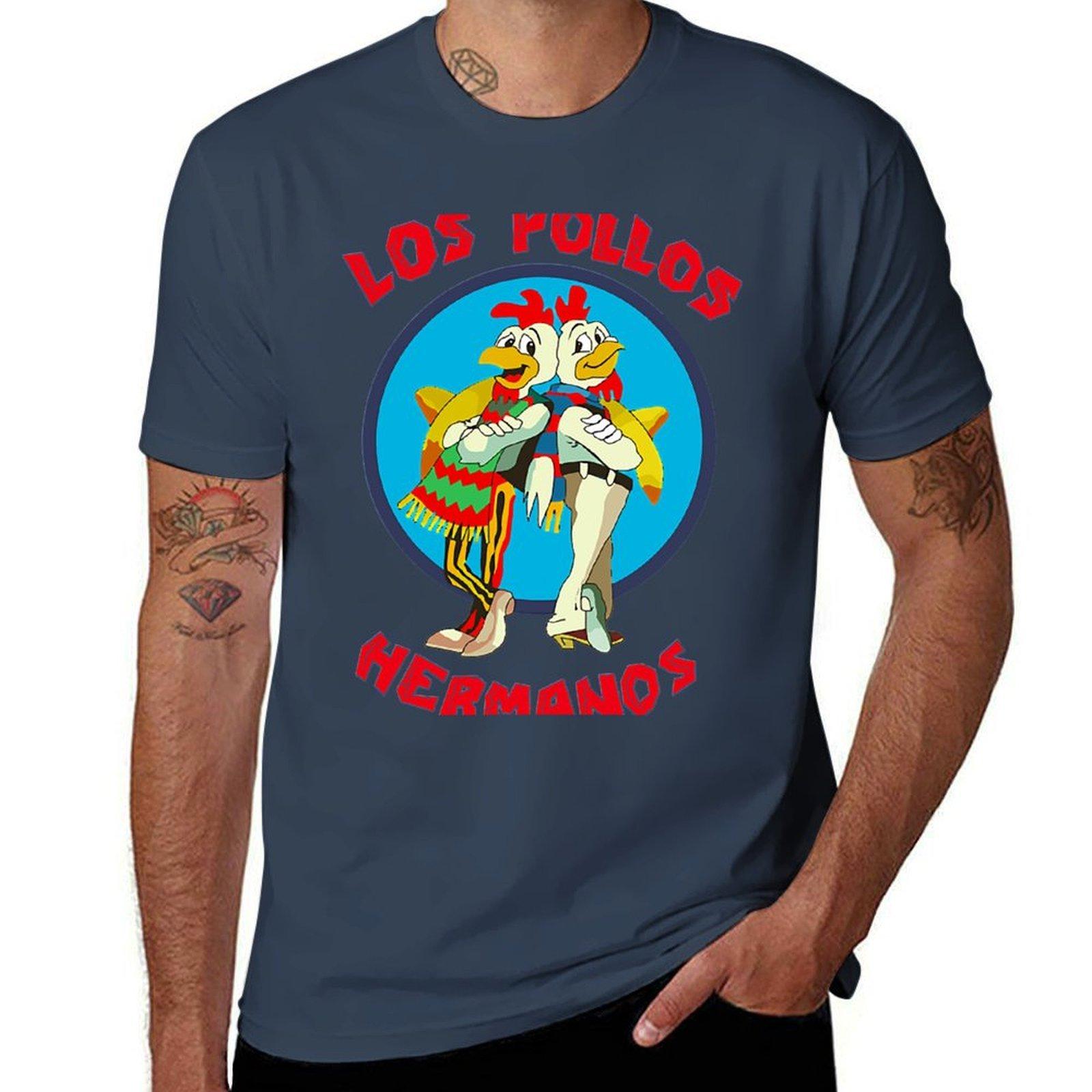 Los Pollos HerUnisexos (24) TShirt Simple Line Art Print Tee S