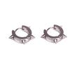 1 Pair Punk Titanium Steel Ear Clip/Ear Stud Earrings For Men Women Black Pierced/No Pierced Fake Ear Circle Pop Jewelry