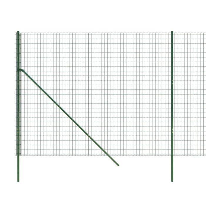 VidaXL Wire Mesh Fence, Decorative Fence Panel, Protective Barrier Garden Patio Outdoor, Green 154063