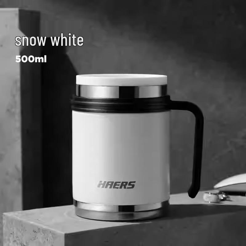 HAERS Portable Frosted Stainless Steel Insulated Mug 500ml