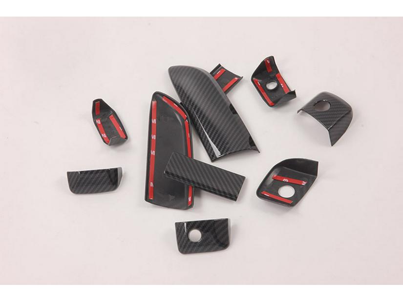 Compatible with 2005-2015 Hiace/HIACE-ABS: Carbon Hydrographic Pattern Door Handle Trim