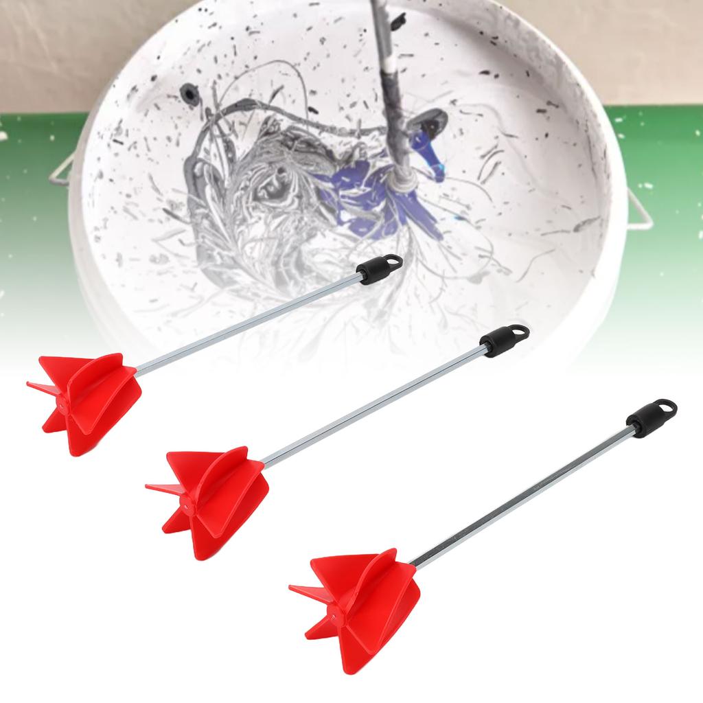 3Pcs Drill Paint Stirrer Spiral Mixer Attachment for Concrete Resin Silicone Paddle 11.4in