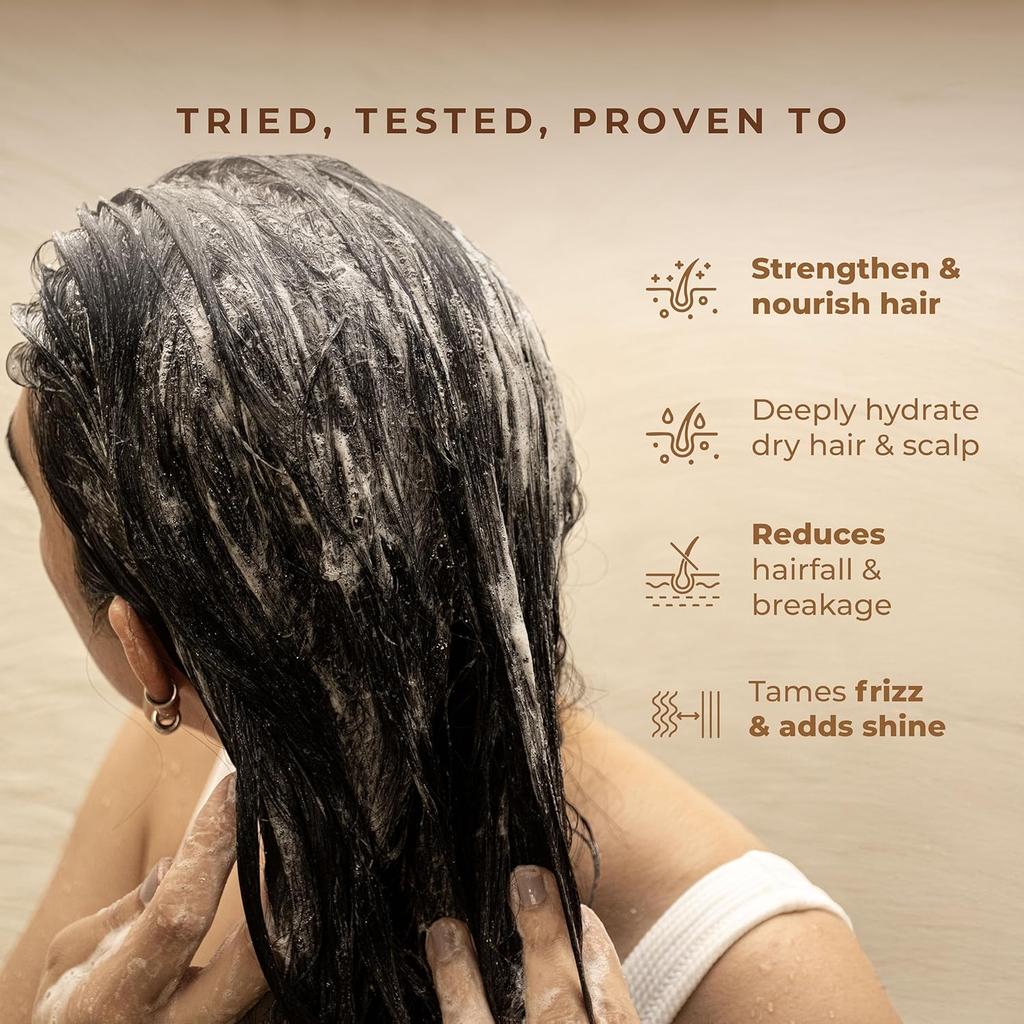 Naturali Rice Water Shampoo for Frizzy and Dry Hair | With Rice Water | Sulphate Free | For Women | Clarifying Shampoo | Paraben Free | 370 Ml