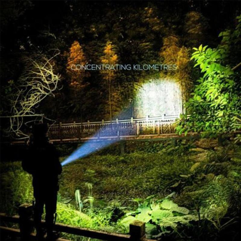 Portable LED Strong Light Flashlight Rechargeable Zoom Tactical Flashlight Cobb Side Light Waterproof Outdoor Emergency Light