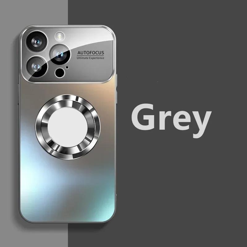 Luxury Titanium Magnetic Case For iPhone 16 15 14 13 12 11 Pro Max Plus Metal Color Magsafe Wireless Charging Case