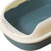 Cat Anti Splashing Kitten Potty Toilet Semi Enclosed High Sided Sandbox Bedpan for Indoor Cats,