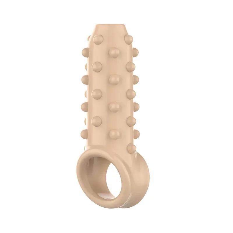 SCRealistic Penis Extender Sleeve Cover Header Case Reusable Condom Delay Ejaculation Dick Enlargement Extension Men Male Sex To