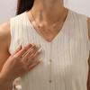 gold heart crystal layered y drop necklace for women