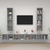 TV Wall Cabinets Set 4 pcs Concrete Grey Particleboard