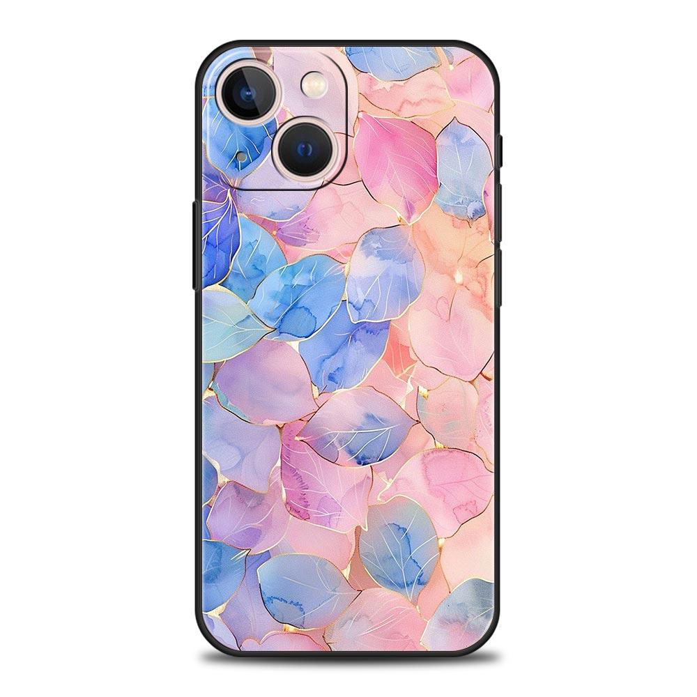 Phone Case For iPhone 16 15 14 13 12 11 Pro Max XS X XR SE 7 8 Plus Shell Beautiful Rose Gold Art iPhone 16e Soft TPU Cover