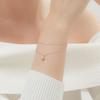 Single Round Cubic Silver Pink Bracelet TBSSVP10678M