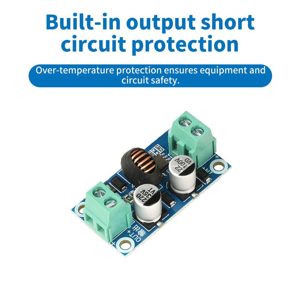 DC-DC Buck Converter 10-100V to 5V/12V/24V 3A Output Power Regulator Step-Down Module with Short-Circuit&Over-Temp Protection
