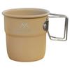 300ml Coffee Tea Cup with Foldable Handle Portable Cup Tableware Aluminum Alloy Lightweight Camping Cup for Outdoor Backpacking