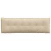 Back Cushion Cream 160 x 50 cm Microfiber Fabric