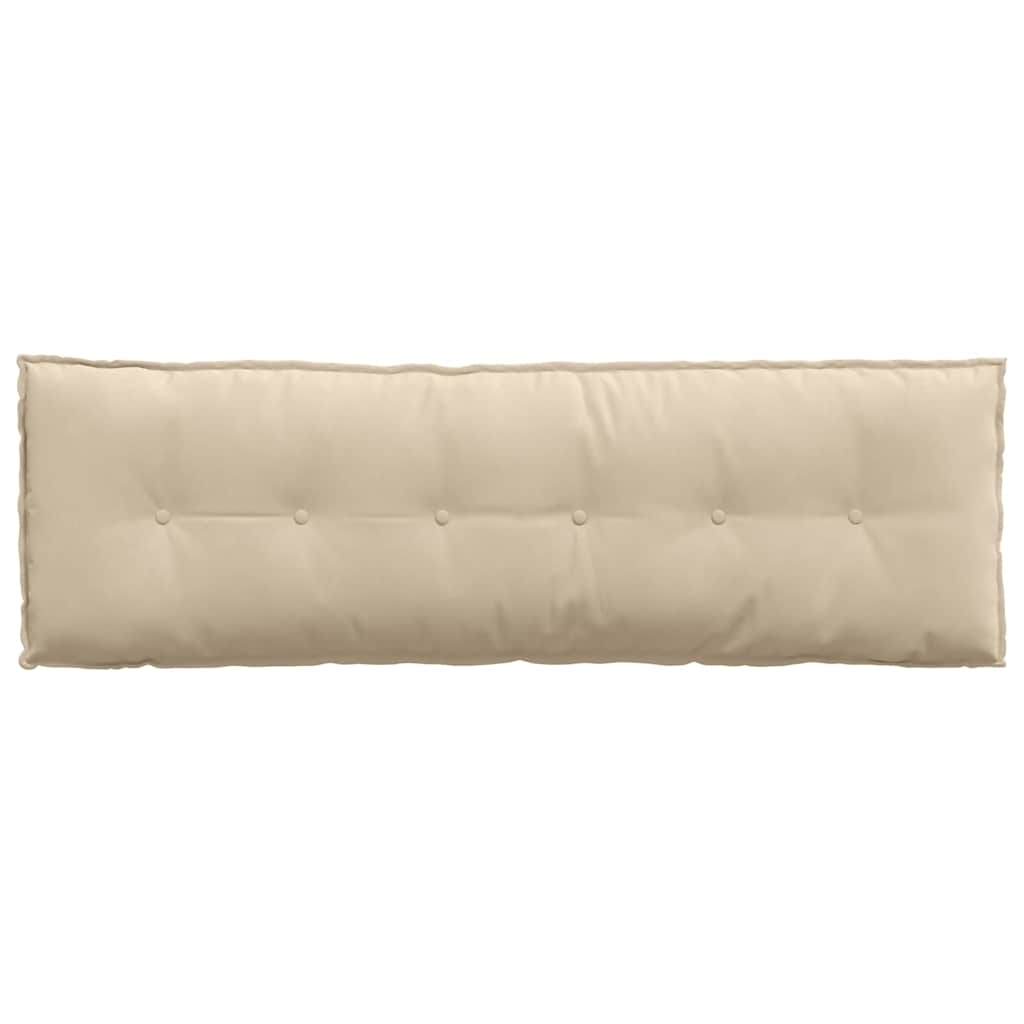Back Cushion Cream 160 x 50 cm Microfiber Fabric