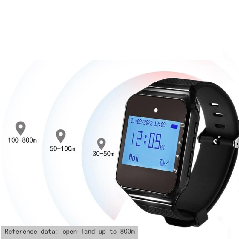 Wireless Restaurant Pager Waiter Calling System With Remote Control Practical Wristband for Cafes Customer Service