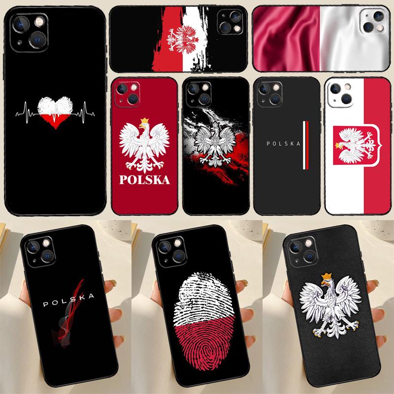 Poland Flag Phone Case For iPhone 13 12 11 14 15 16 Pro Max Case For iPhone XR X XS Max Plus Coque Capa