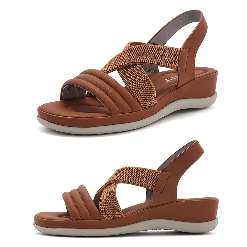 Fashion Plus Size 36-42 Shoes for Women Summer 2025 Slip on Platform Sandals Comfortable Non-slip Wedges Sandalias Mujer Women Sandals