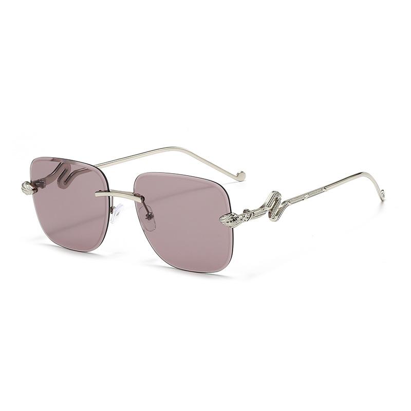 New European and American Frameless Fashion Snakehead Sunglasses, UV Sunglasses, Women's Personalized Styling Sunglasses