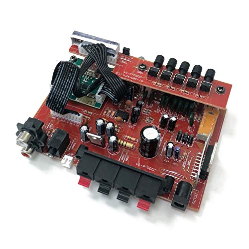 Kompakter 2-Kanal-Audioverstärker mit Bluetooth 5.0, 40W + 40W Ausgang, USB/SD-Kartenwiedergabe, Aluminiumgehäuse, Hi-Fi Stereo, 12V/2A Netzteil, Fernbedienung