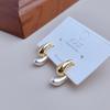 Trendy New 2 In 1 Detachable Stud Earrings for Women Gold Color Water Drop Studs Unusual Earrings Copper Color Metal Earrings