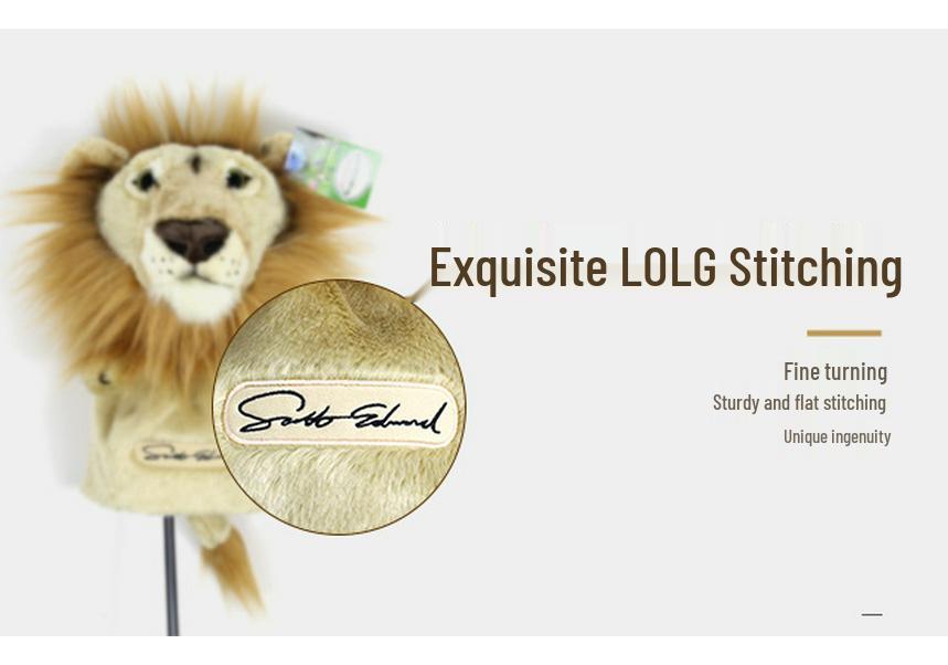 Cartoon Lion Golf Driver Headcover - Wood Club Protection Cover