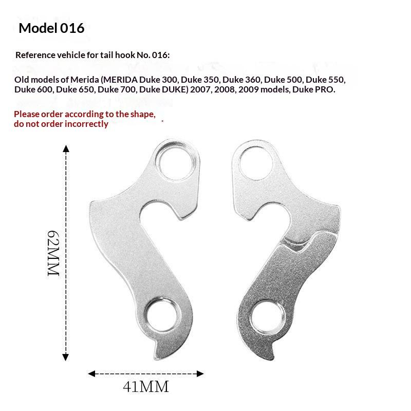 Universal Rear Derailleur Hanger 1PC Durable Anti-Rust Bike Tail Hook for Road Mountain Bicycle Cycling Enthusiasts