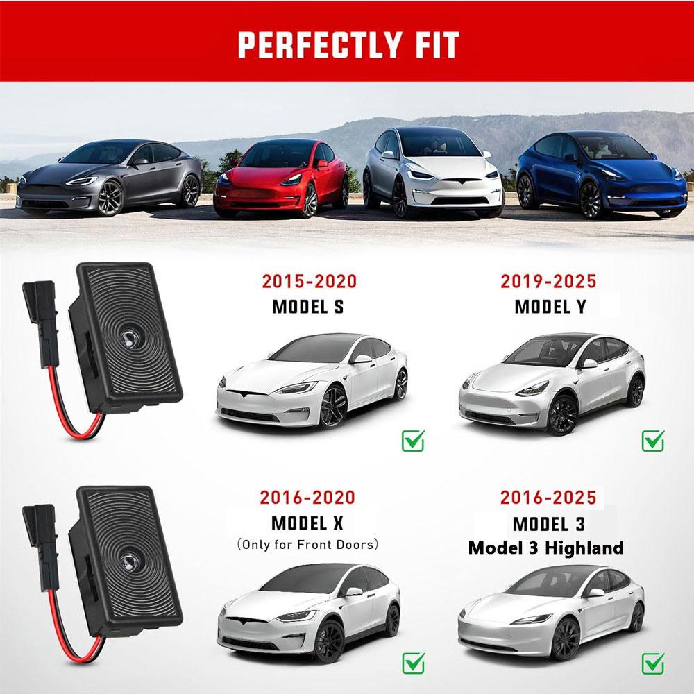 For Tesla Model 3 Highland LED Logo Projector Puddle Lights Ultra-Bright Welcome Light 3D Laser Ghost Shadow Light Model Y/3/S/X