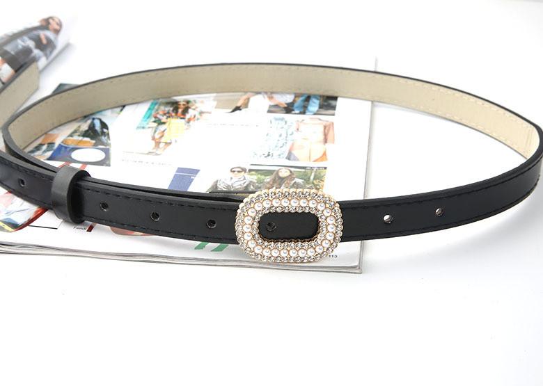 

Classic Leather Belt For Women Men With Round Alloy Buckle For Casual Wear чёрный