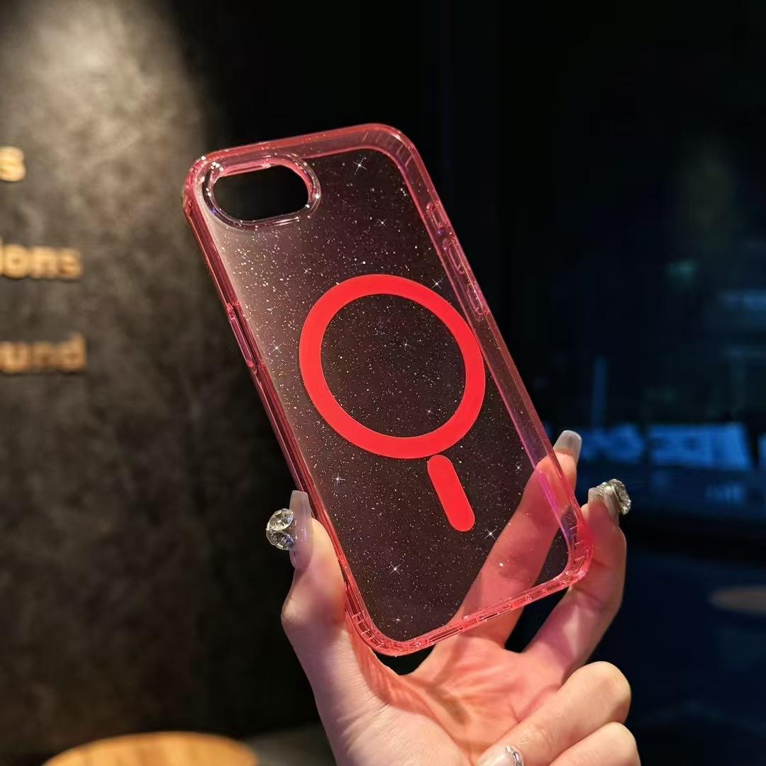 

Suitable for Apple 16Promax Antibacterial Magnetic Phone Case, IPhone15 Starry Sky Glitter 13 Protective Case 14 Apple 11