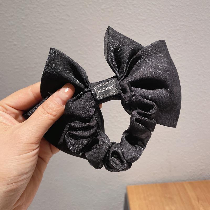 Korean Elegant Bow Scrunchies Women Girls Elastic Hair Rubber Bands Accessories Tie Hair Rope Headdress Headwear Ornament