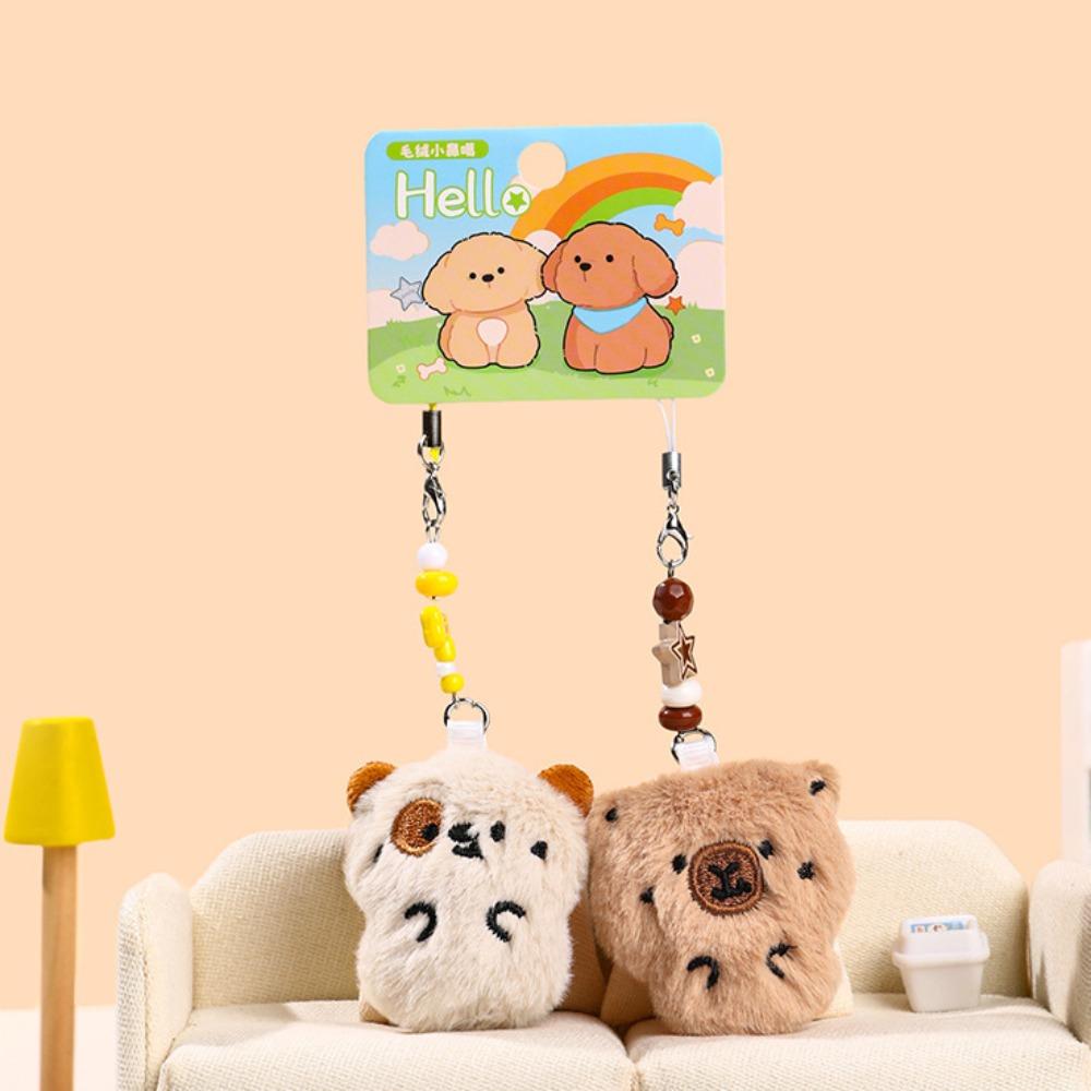 1Pair Kawaii Plush Couple Keychain Cartoon Animal Dog Car Keyring  for Lovers
