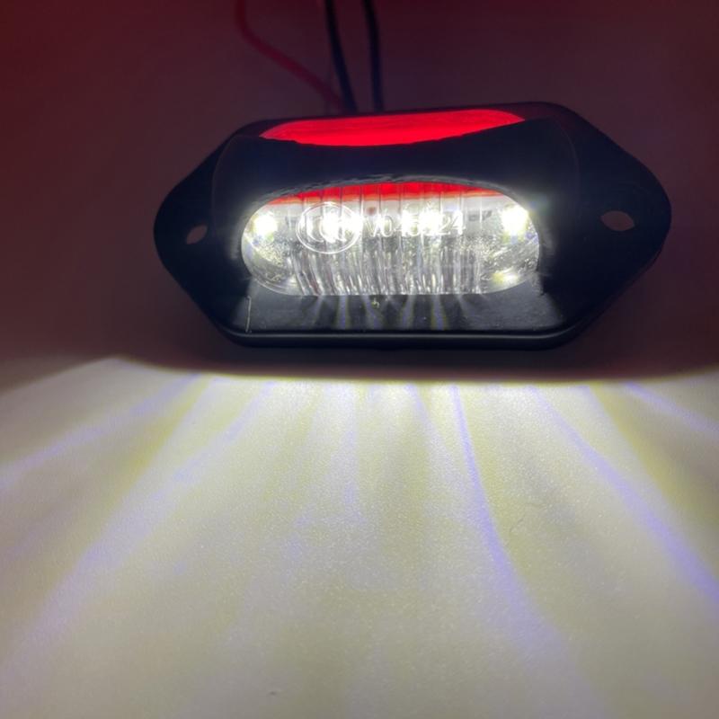 2ks Osvětlení SPZ auta Univerzální 8LED 12V 24V Nákladní přívěs SPZ Zadní koncové světlo SPZ